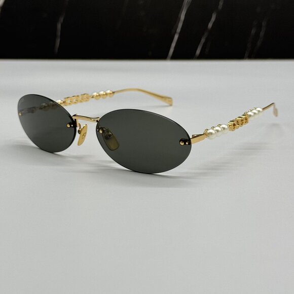NEW GUCCI SUNGLASSES GOLD WOMEN OVAL EYEWEAR GUCCI GG1922S 001 - Picture 9 of 13